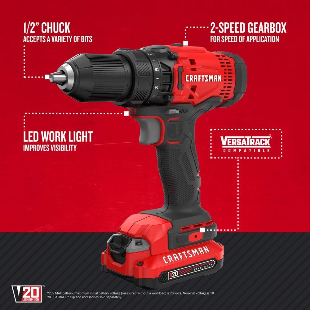 Hot Deals Today πΊπΈ - CRAFTSMAN V20 Power Tool Combo Kit, 7-Tool Cordless Power Tool Set with 2 Batteries and Charger (CMCK700D2) - Image 3