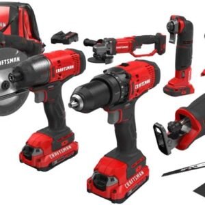 Hot Deals Today 🇺🇸 – CRAFTSMAN V20 Power Tool Combo Kit, 7-Tool Cordless Power Tool Set with...