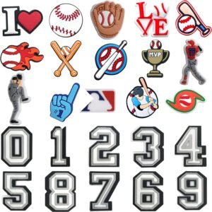 Hot Deals Today 🇺🇸 – 25PCS Sports Shoe Decoration Charms,Basketball Soccer Baseball Golf...