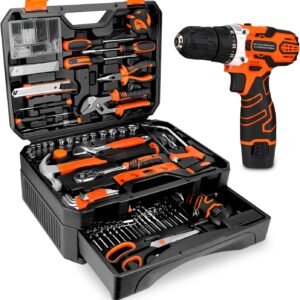 Hot Deals Today 🇺🇸 – 255-Piece Tool Set – Tool Kit with 12V Cordless Drill Driver,...