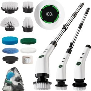 Hot Deals Today 🇺🇸 – Electric Bathroom Cleaning Brush, Cordless Spin Scrubber Full Body Waterproof...