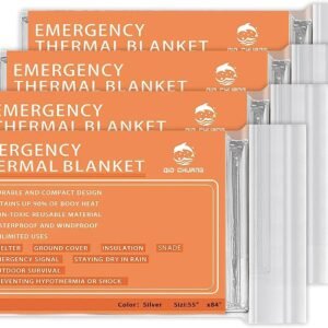 Hot Deals Today 🇺🇸 – Emergency Mylar Thermal Blankets -Space Blanket Survival kit Camping...