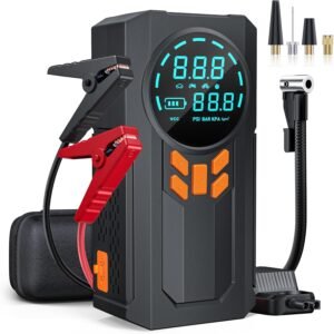 Hot Deals Today 🇺🇸 – Jump Starter with Air Compressor, 5000A 160PSI Battery Jumper Starter...