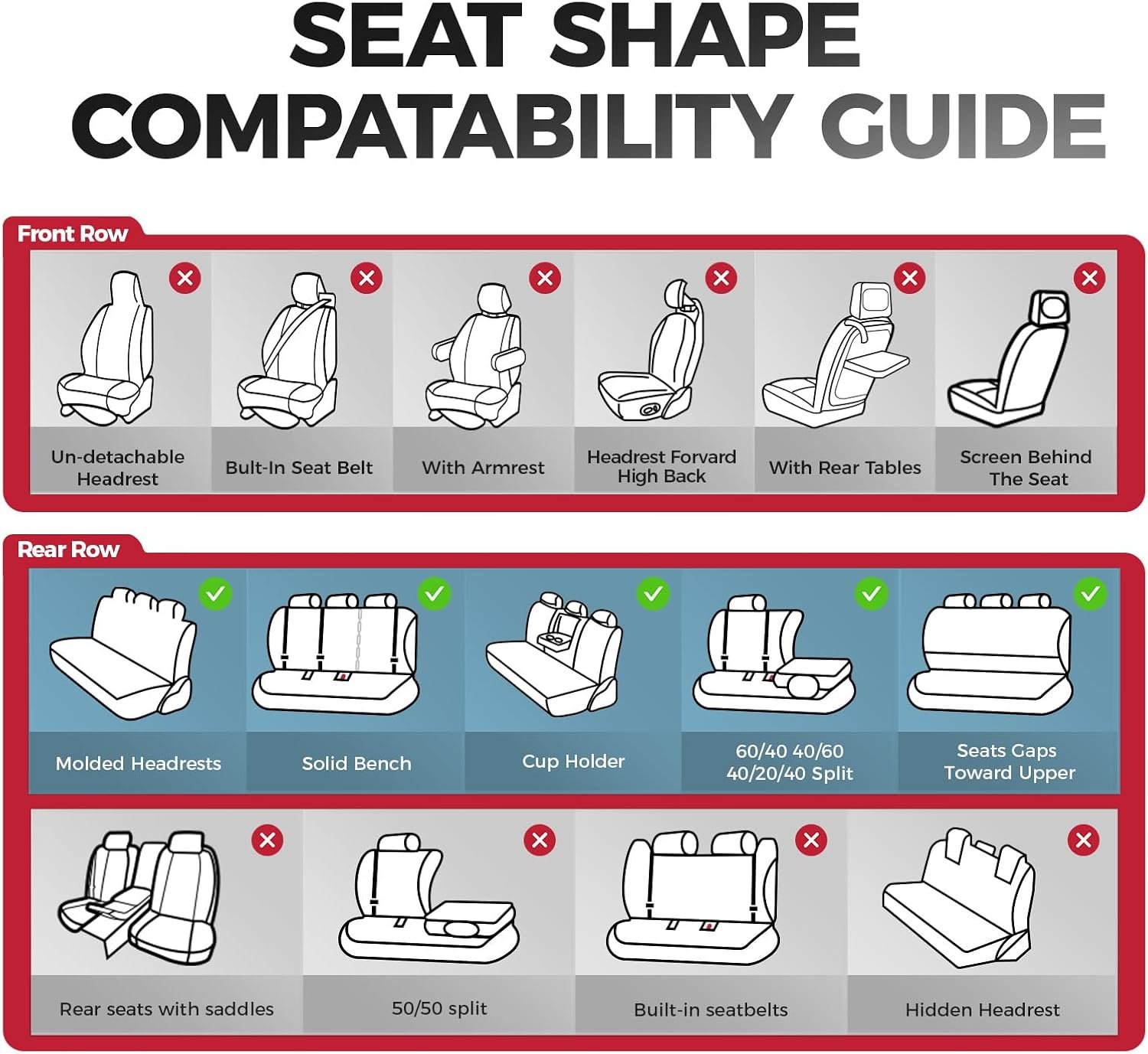 Hot Deals Today 🇺🇸 - FREESOO Black Beige Car Seat Covers Full Set - Faux Nappa Leather Seat Covers for Cars, Luxury Breathable Waterproof Front Seats with Lumbar Support and Back Seat Cover, Fit for Sedans SUVs Pick-ups - Image 9