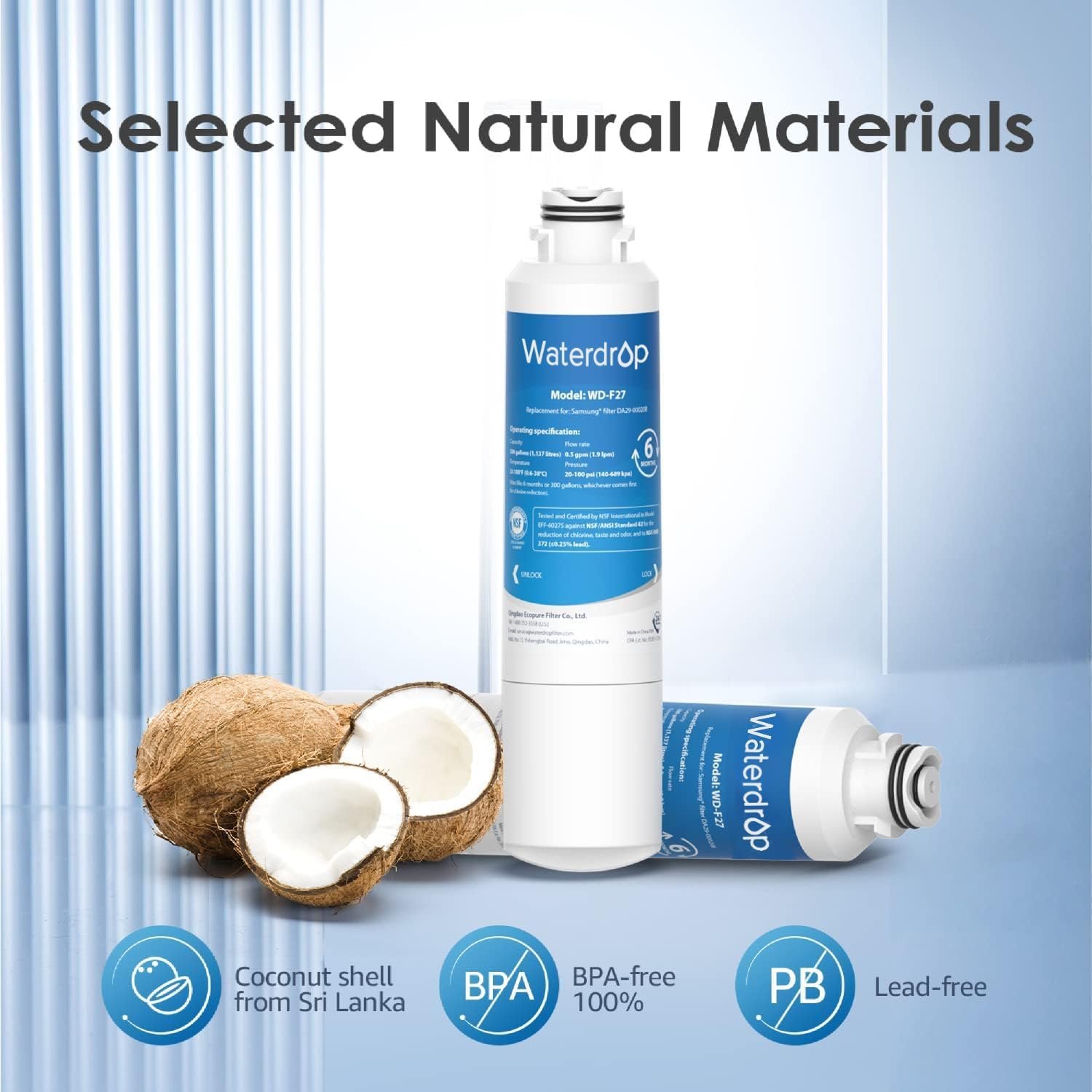 Hot Deals Today 🇺🇸 - Waterdrop DA29-00020B Replacement for Samsung® Water Filter HAF-CIN/EXP, DA29-00020B, HAF-CIN, DA29-00020B-1, RF28HMEDBSR, RF263BEAESR, RS25J500DSR, RF263TEAESG, HDX FMS-2, DA97-08006A-1, 3 Filters - Image 9