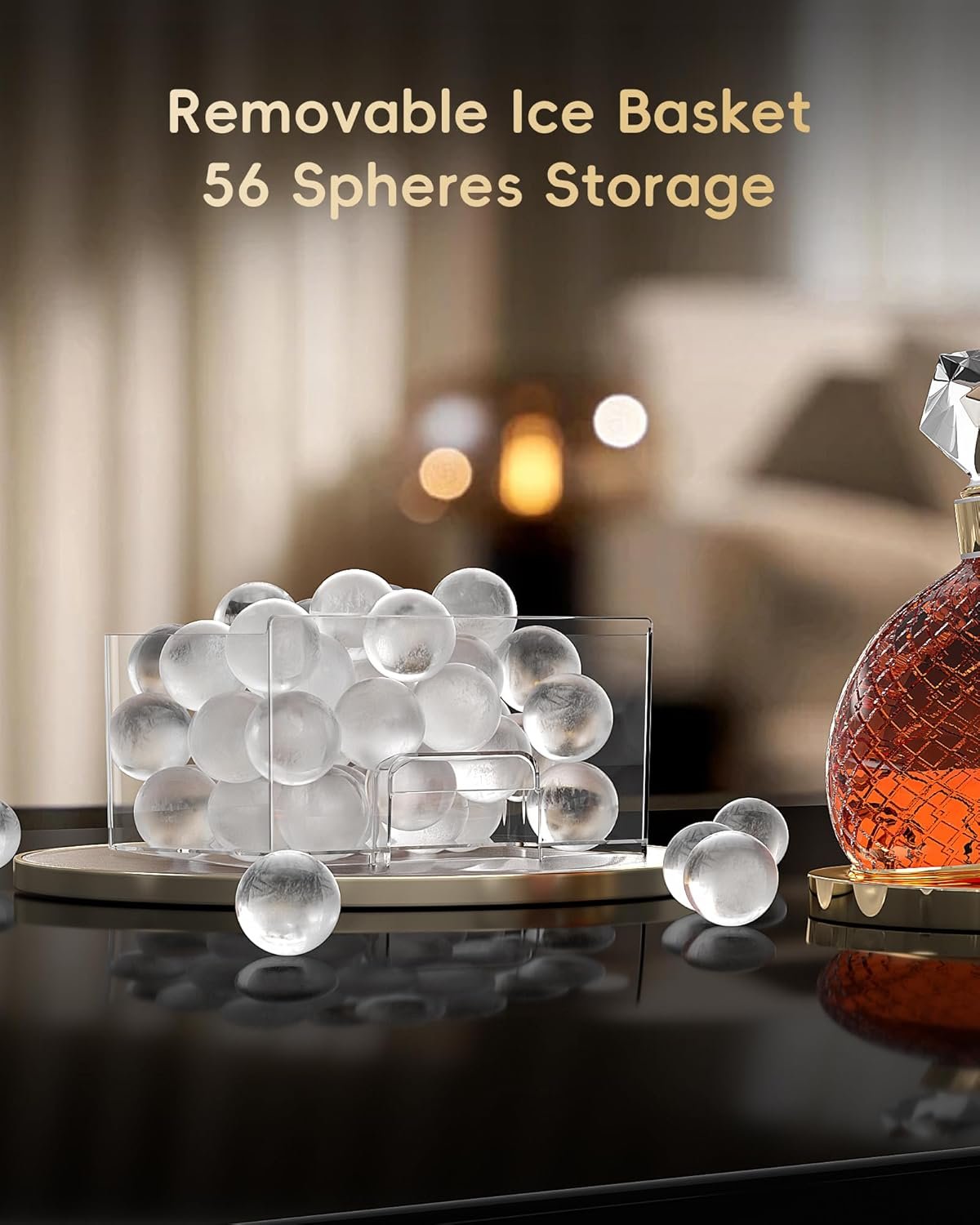 Hot Deals Today πΊπΈ - ecozy 2" Clear Ice Ball Maker with CrystalFlux Technology, 4 pcs in 40 Mins, 144 pcs/Day, Sphere Ice Maker with Automatic Water Supply, Self-Cleaning, Enhanced Insulation for Whiskey & Bourbon - Image 9