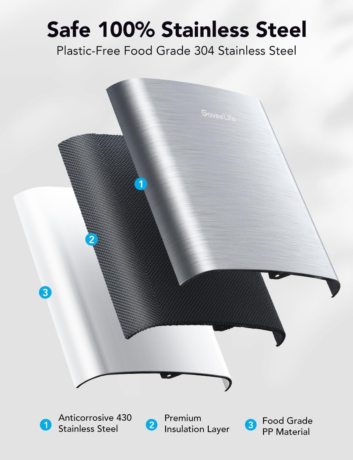 Hot Deals Today πΊπΈ - GoveeLife Smart Countertop Ice Makers, Portable Ice Maker Machine with Self-Cleaning, 6 Mins 9 Bullet Ice, 26lbs/24Hrs, Voice Remote for Home Kitchen Party Camping, with Ice Scoop Stainless Silver - Image 9