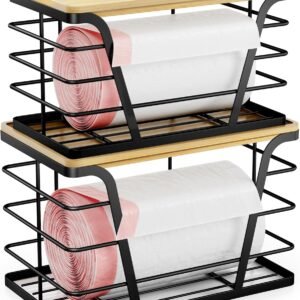 Hot Deals Today 🇺🇸 – 2 Pack Stackable Storage Laundry Kitchen Organizers, Wall Mount Trash...