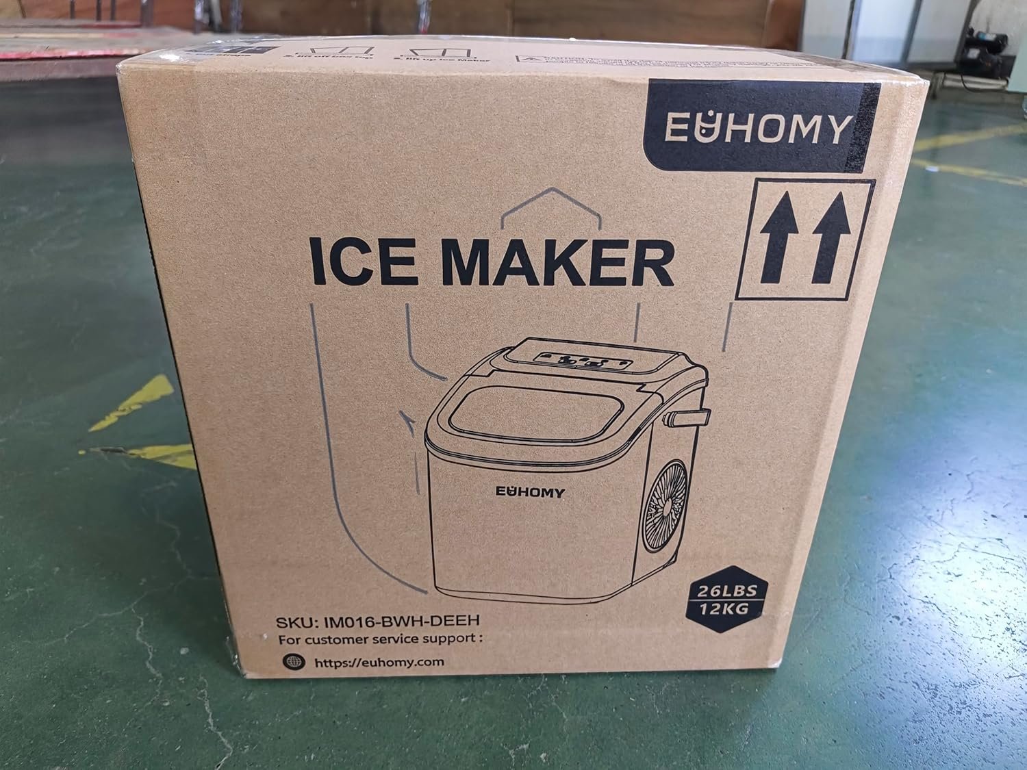 Hot Deals Today πΊπΈ - EUHOMY Countertop Ice Maker Machine with Handle, 26lbs Per Day, 9 Ice Cubes Ready in 6 Mins, Auto-Cleaning Portable Ice Maker with Basket and Scoop, for Home/Kitchen/Camping/RV (White) - Image 13