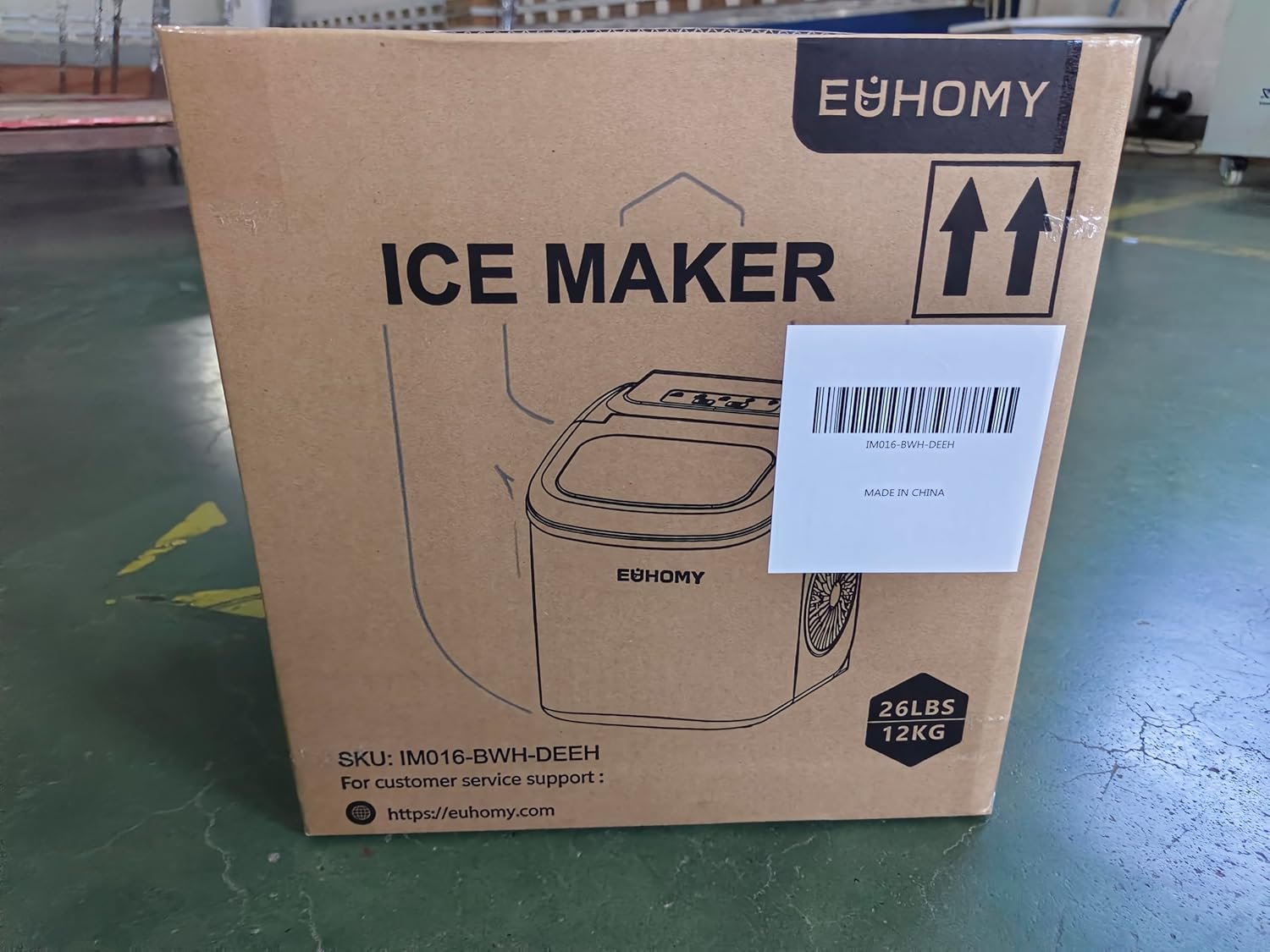 Hot Deals Today πΊπΈ - EUHOMY Countertop Ice Maker Machine with Handle, 26lbs Per Day, 9 Ice Cubes Ready in 6 Mins, Auto-Cleaning Portable Ice Maker with Basket and Scoop, for Home/Kitchen/Camping/RV (White) - Image 11