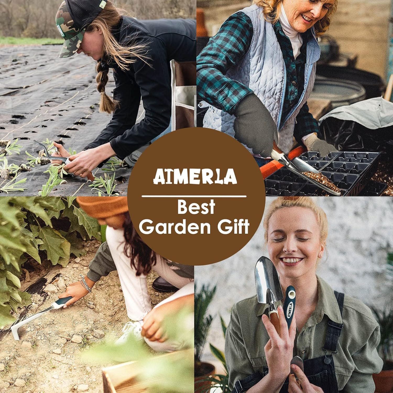 Hot Deals Today πΊπΈ - Aimerla Gardening Tools Set of 9 Heavy Duty Garden Tools with Non-Slip Rubber Grip with Large Garden Bag for Tools Durable Hand Tools for Gardening, Weeding,Gardening Gifts for Women,Men - Image 7