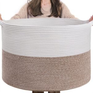 Hot Deals Today 🇺🇸 – INDRESSME XXXLarge Cotton Rope Basket 21.7″ x 21.7″ x 13.8″...