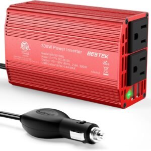 Hot Deals Today 🇺🇸 – BESTEK Power Inverter DC 12V to AC 110V – 300W Car Plug Adapter...