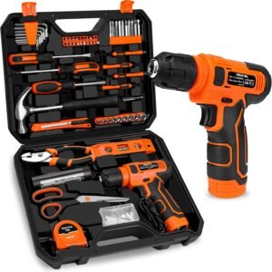 Hot Deals Today 🇺🇸 – 139-Piece Tool Set – Tool Kit with 8V Cordless Drill Driver in...