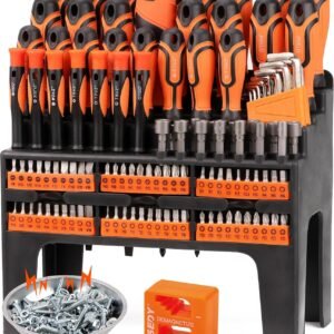 Hot Deals Today 🇺🇸 – 124-Piece Magnetic Screwdriver Set with Plastic Racking, Precision Screwdrivers,...