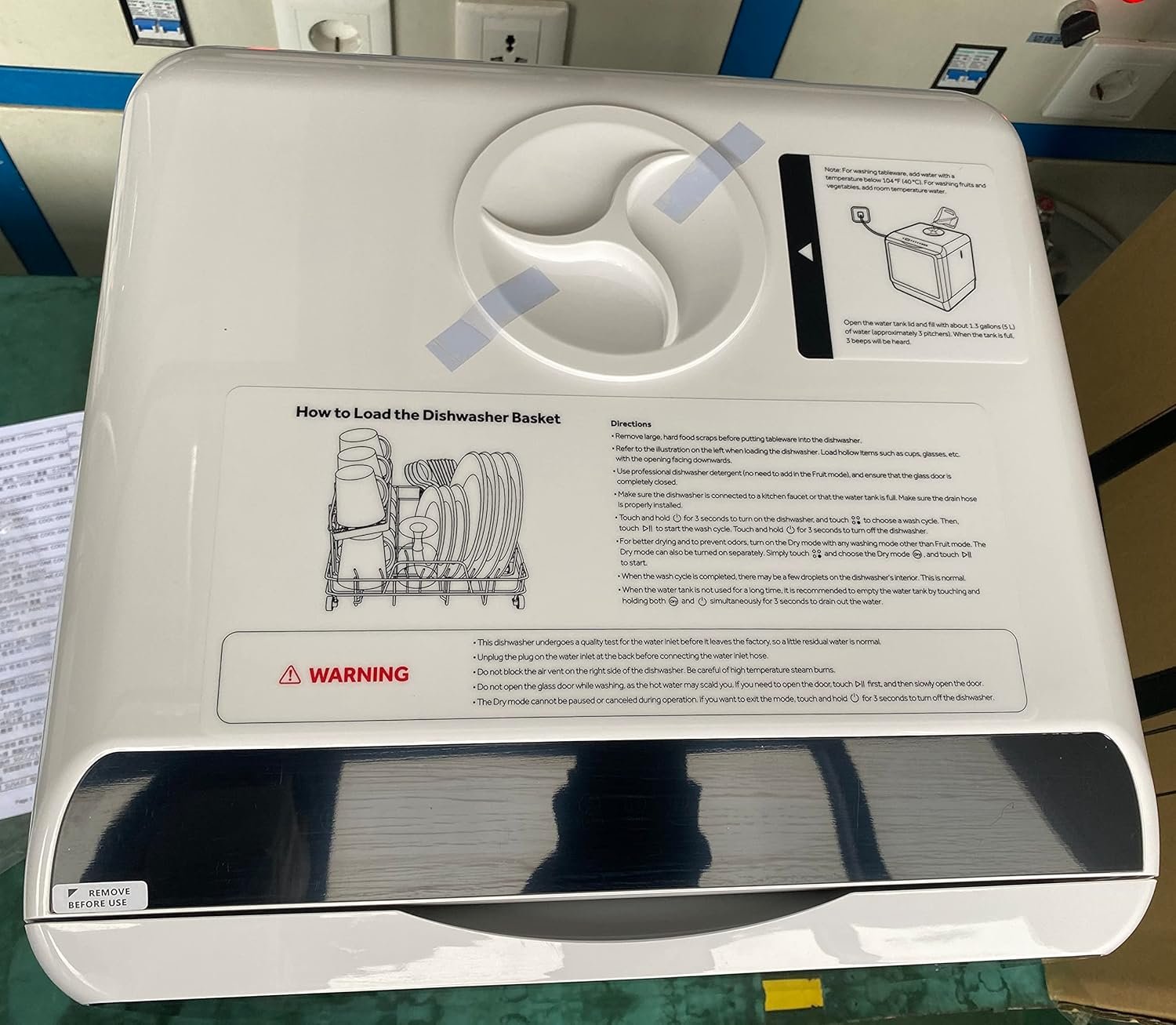 Hot Deals Today 🇺🇸 - HAVA Countertop Dishwasher, 6 Programs Portable Dishwashers with 5L Built-in Water Tank, No Hookup Needed, Baby Care & Air-Drying Function for Apartments and RVs - Image 15