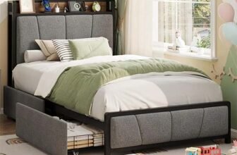 Garvee Twin Size Bed Frame with Storage Drawers & Charging Station – 55% OFF Limited-Time Deal! (2025 Best Kids Bed Review)
