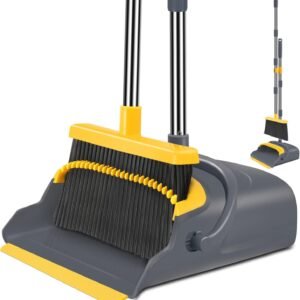 Hot Deals Today 🇺🇸 – kelamayi Upgrade Broom and Dustpan Set, Broom with Dustpan Combo Set,...