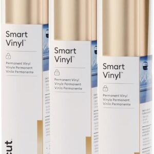 Hot Deals Today 🇺🇸 – Cricut Smart Permanent Vinyl, Matte Metallic (Champagne) | 3-Pack of...