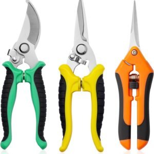 Hot Deals Today 🇺🇸 – Garden Pruning Shears 3 Pack Gardening Shears Garden Scissors Stainless...