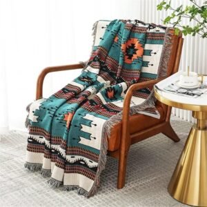 Hot Deals Today 🇺🇸 – Homesy Boho Throw Blankets Southwestern Bed Throws Cover Reversible...