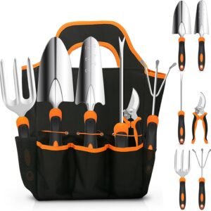 Hot Deals Today 🇺🇸 – Gardening Tool Set, CHRYZTAL Stainless Steel Heavy Duty Gardening Tool...