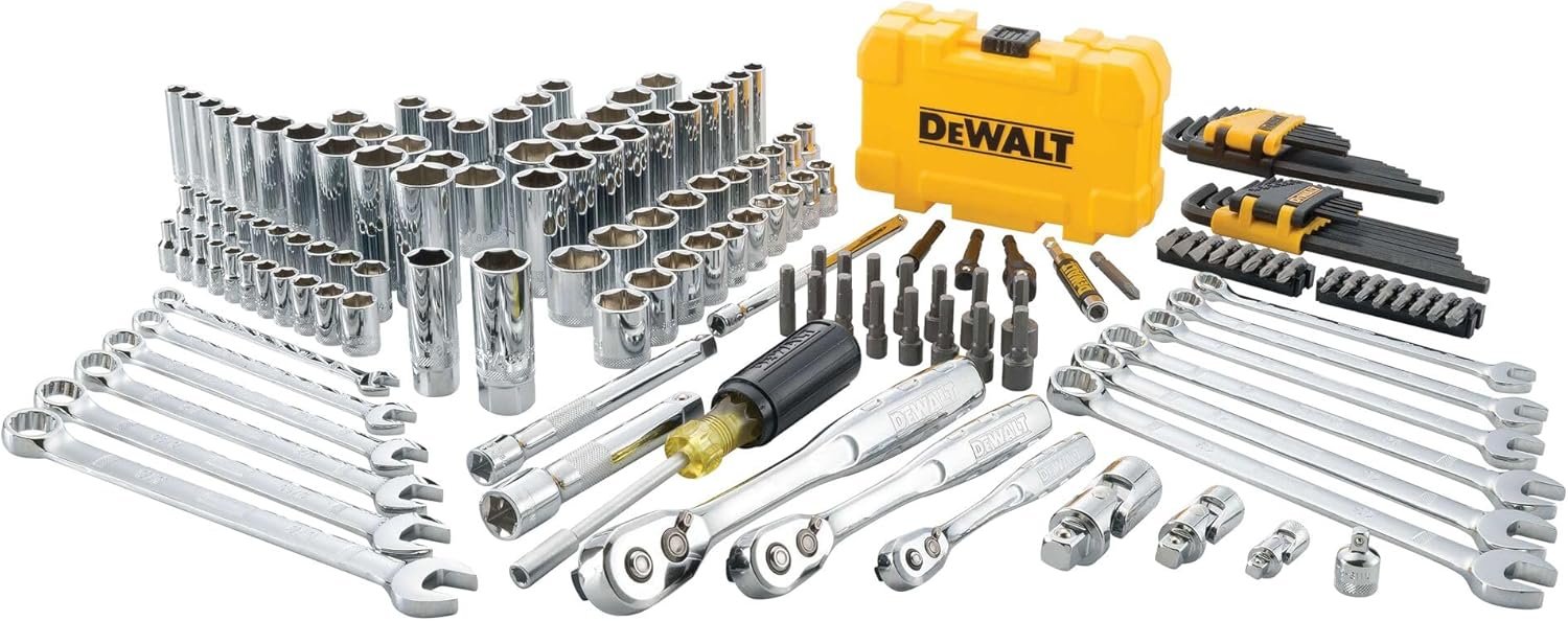 Hot Deals Today 🇺🇸 - DEWALT Mechanic Tool Set with Case, Socket Set Metric and Standard Full, 1/4" & 3/8" Drive, Hex Keys and Specialty Tools, 168-Piece (DWMT73803) - Image 6