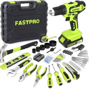 Hot Deals Today 🇺🇸 – FASTPRO 177-Piece 20V Cordless Lithium-ion Drill Driver and Home Tool...