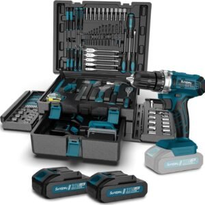 Hot Deals Today 🇺🇸 – Tool Kit with 21V Cordless Drill – Sundpey 255-PCs Portable Complete...