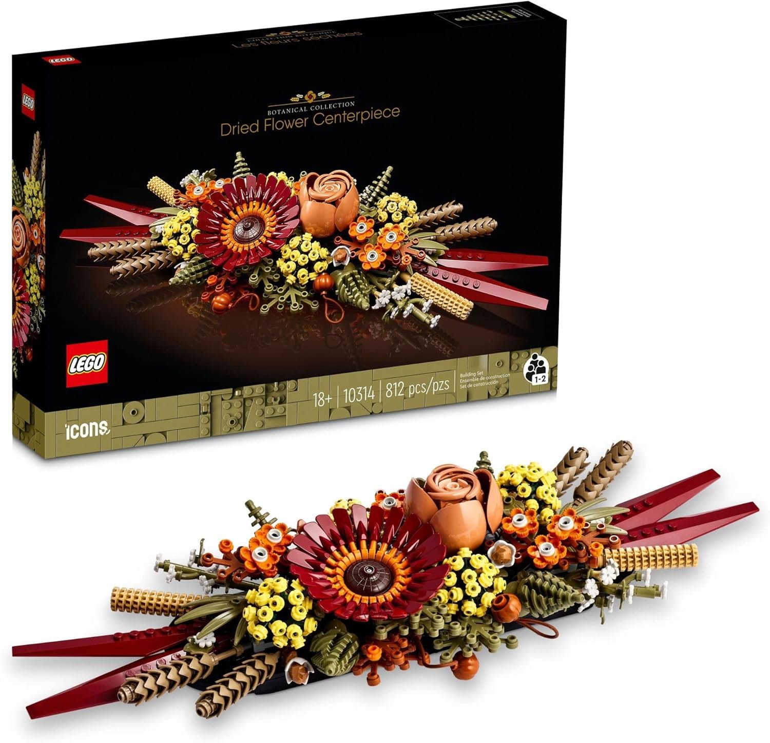 Hot Deals Today 🇺🇸 - LEGO Icons Dried Flower Centerpiece Building Sets for Adults, Ages 18+ Years - Fall & Thanksgiving Decorations for Dinner Table or Mantel - 10314 - Image 2