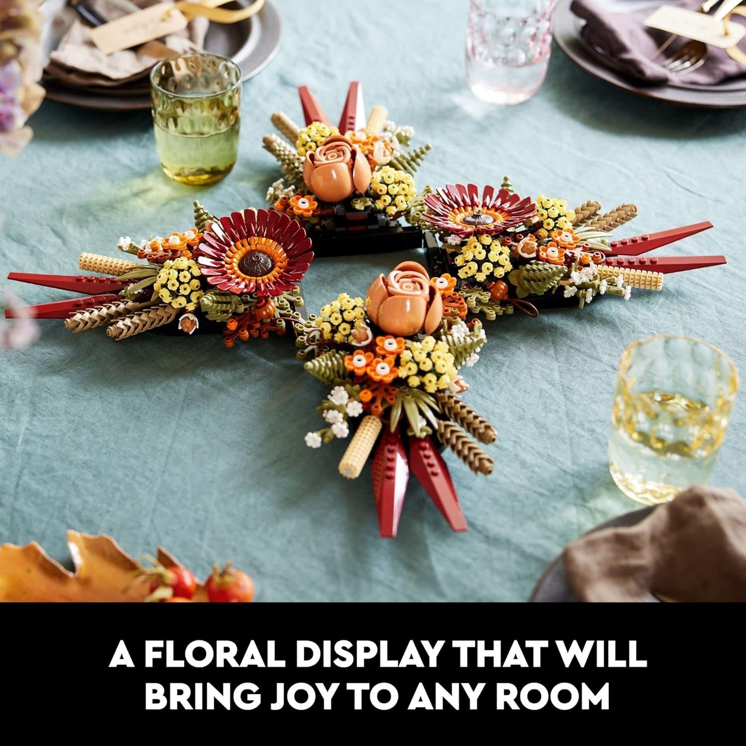 Hot Deals Today 🇺🇸 - LEGO Icons Dried Flower Centerpiece Building Sets for Adults, Ages 18+ Years - Fall & Thanksgiving Decorations for Dinner Table or Mantel - 10314 - Image 6