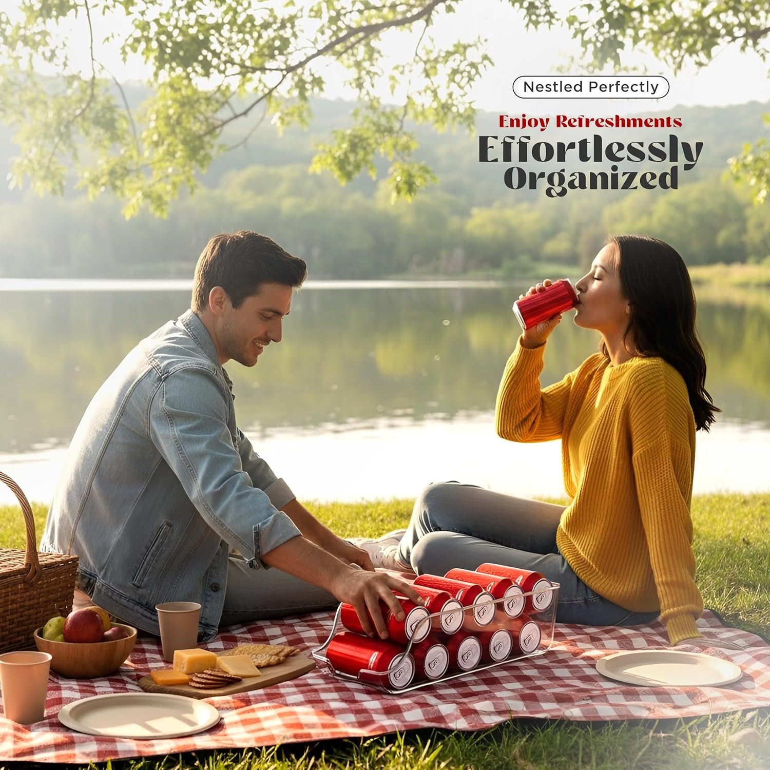 Hot Deals Today 🇺🇸 - Utopia Kitchen Soda Can Organizer and Dispenser for Refrigerator/Pantry - Durable Can Storage Organizer Fridge & Kitchen Organization - (Clear, Set of 2) - Image 8