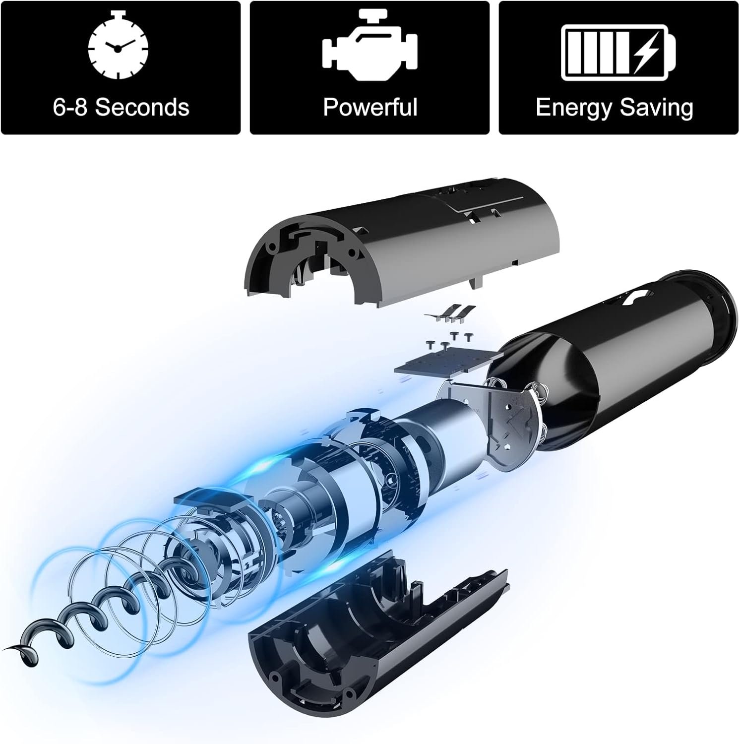 Hot Deals Today 🇺🇸 - COKUNST Electric Wine Openers, Reusable Wine Bottle Corkscrew Opener with Foil Cutter, Battery Operated Stainless Steel Wine Remover for Home Kitchen Party Bar Restaurant - Image 4
