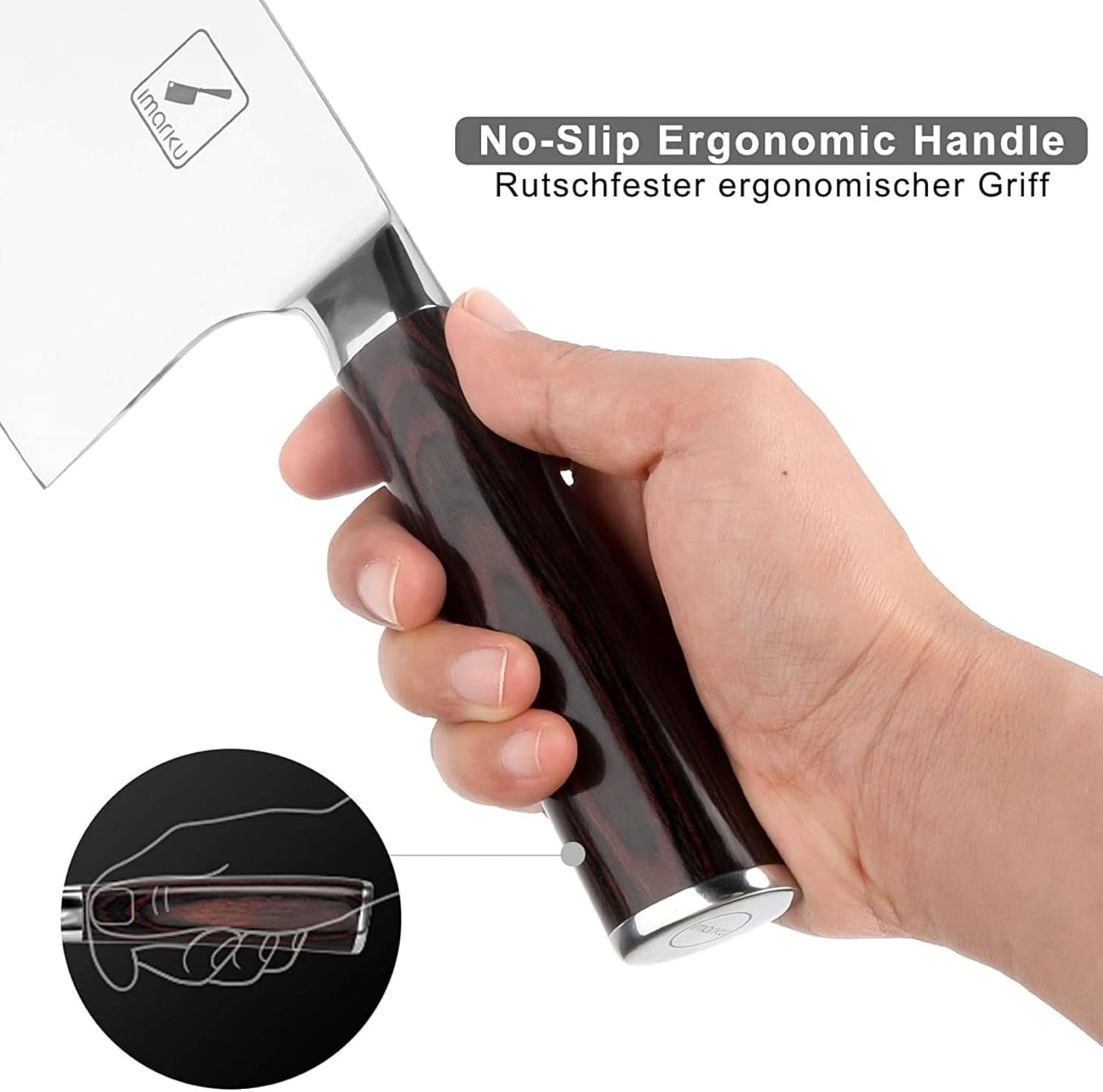 Hot Deals Today 🇺🇸 - imarku Cleaver Knife 7 Inch Meat Cleaver - Japan High Carbon Stainless Steel Butcher Knife with Ergonomic Handle, Ultra Sharp Chopping Knife, Kitchen Gadgets for Home/Restaurant, Gifts for Men Women - Image 6