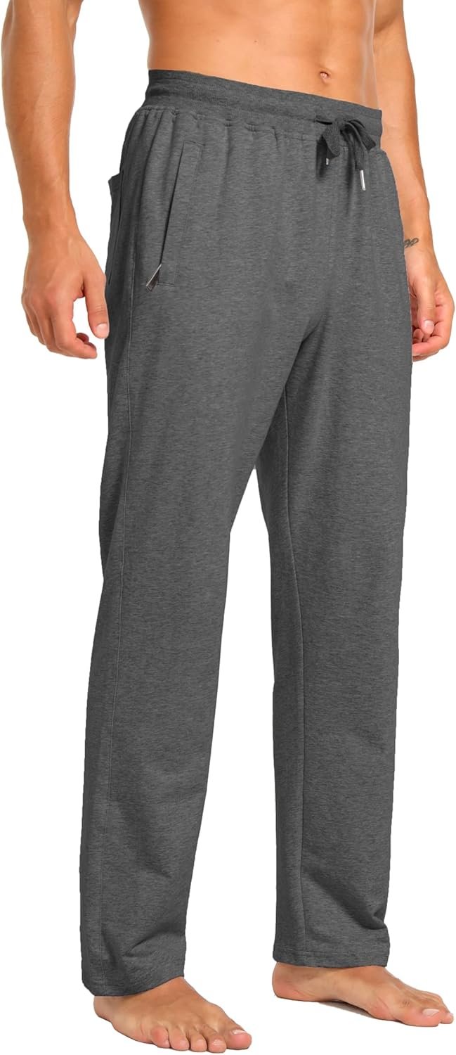 Hot Deals Today 🇺🇸 - Men's Fleece Lined Sweatpants Winter Athletic Workout Thermal Warm Pants with Zipper Pockets - Image 4