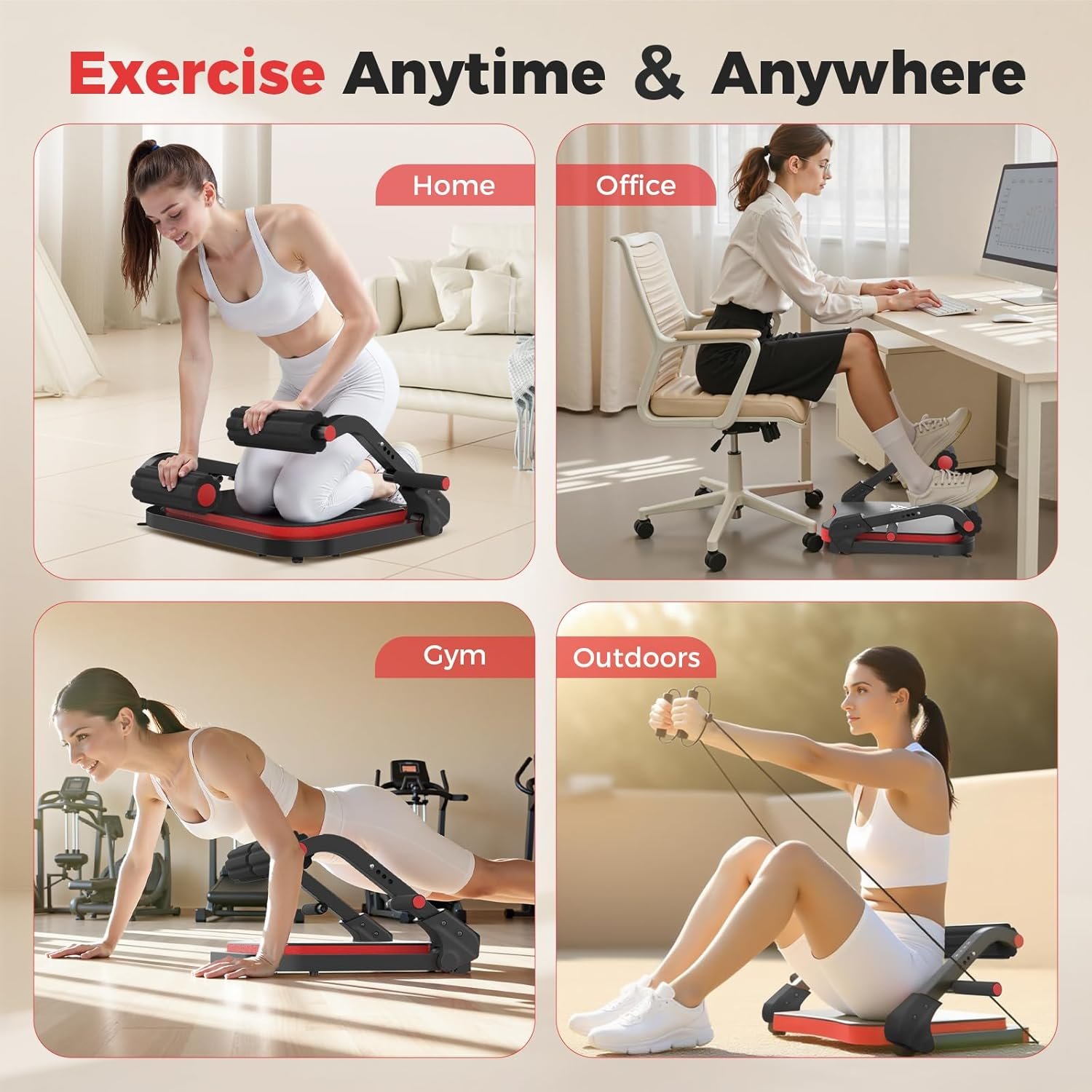 Hot Deals Today 🇺🇸 - Ab Machine,Sit Up Exercise Equipment& Core Machine, Workout Equipment,Adjustable Ab Trainer with 3 Resistance Levels and Removable Auxiliary Handle - Image 10