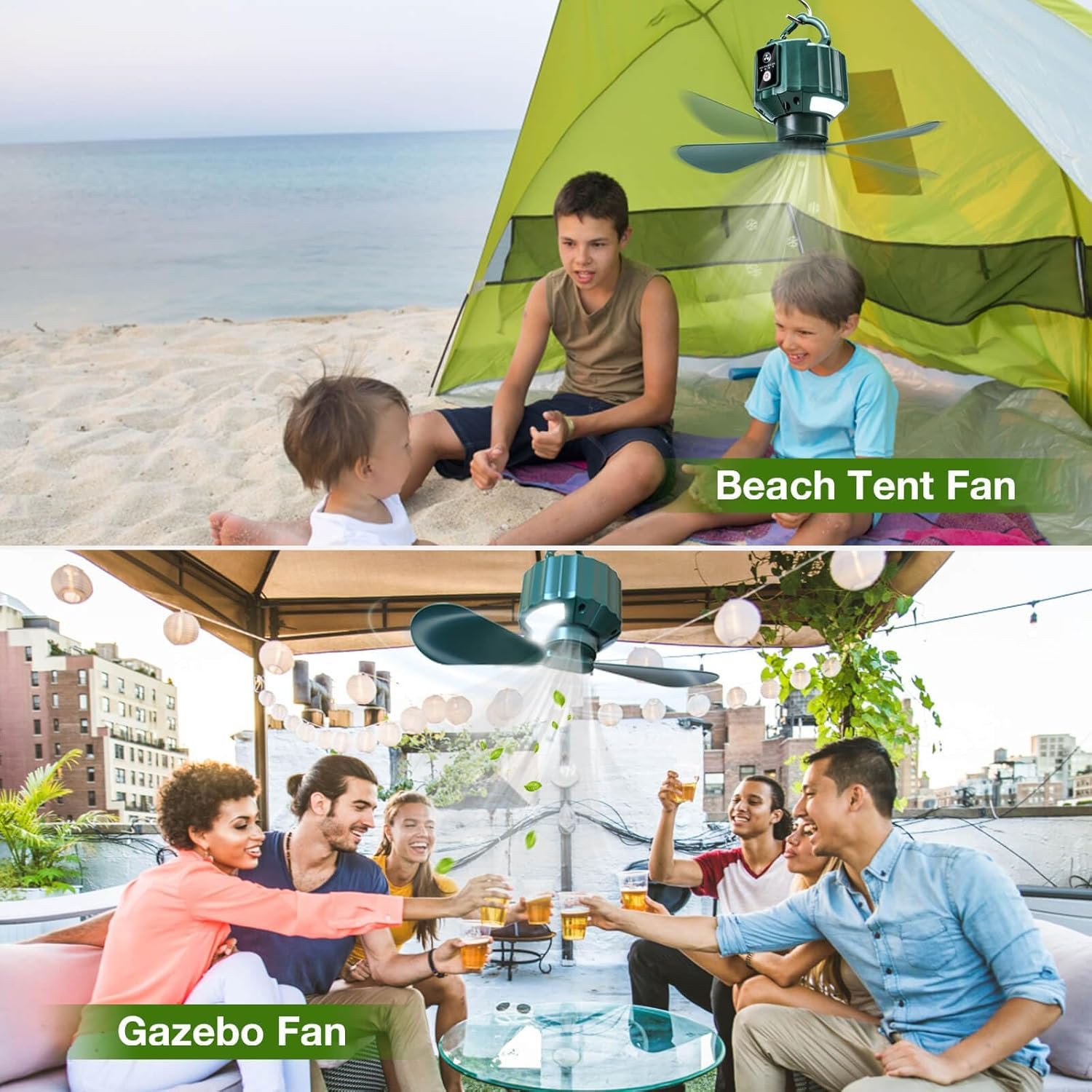 Hot Deals Today 🇺🇸 - DUKUSEEK Tent Ceiling Fans for Camping Hanging, Portable Tent Fans with Light and Remote Control, Power Bank, USB Battery Operated Camping Fan with Hanging Hook for Outdoor, Car, RV - Image 9
