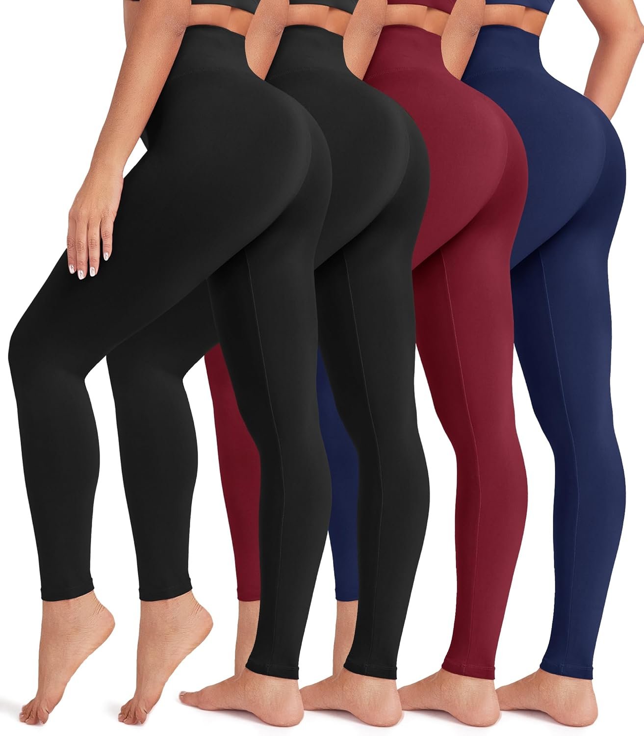 Hot Deals Today 🇺🇸 - VALANDY Creamlush 4 Pack Leggings for Women-High Waisted Ultra Soft Stretchy Yoga Lounge Pants - Image 2
