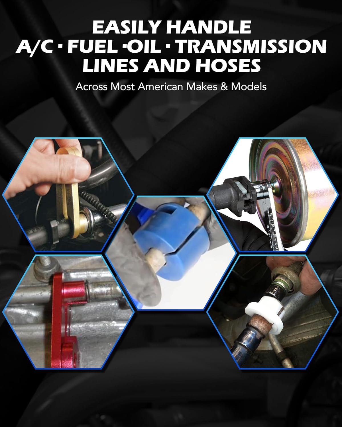 Hot Deals Today 🇺🇸 - Master Quick Disconnect Tool Set, 25pc Line Disconnect Tool Kit for A/C Fuel & Transmission Systems, Fuel Line Disconnect Tools for Mechanics Compatible with Ford Chevy GM More, Black - Image 3