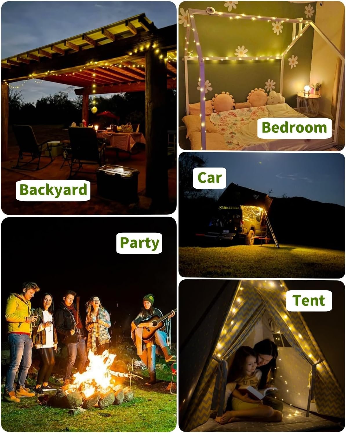 Hot Deals Today 🇺🇸 - Solar Camping String Lights, 39.4 FT Fairy String Light, 4 in 1 Portable Waterproof Camp Lamp with 8 Lighting Modes, Hanging Rechargeable Tent Lantern for Christmas Decorations Patio Party Essentials - Image 10