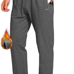 Hot Deals Today 🇺🇸 – Men’s Fleece Lined Sweatpants Winter Athletic Workout Thermal...