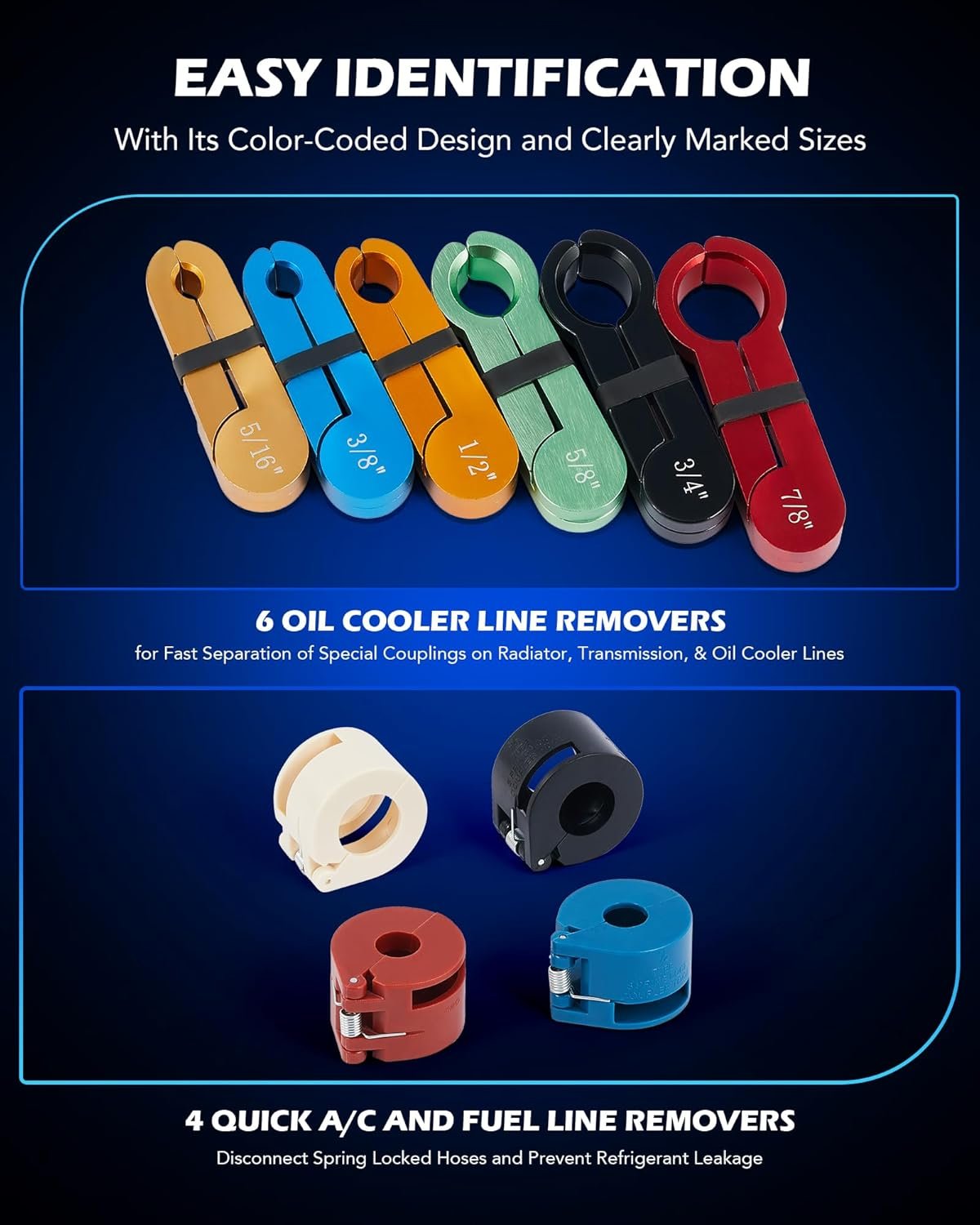 Hot Deals Today 🇺🇸 - Master Quick Disconnect Tool Set, 25pc Line Disconnect Tool Kit for A/C Fuel & Transmission Systems, Fuel Line Disconnect Tools for Mechanics Compatible with Ford Chevy GM More, Black - Image 5