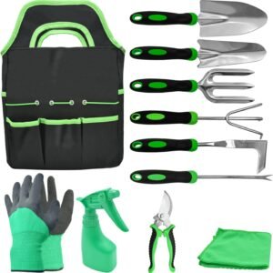Hot Deals Today 🇺🇸 – 11Pcs Heavy Duty Gardening Tool Set, Shovel Stainless Steel with Non-Slip...
