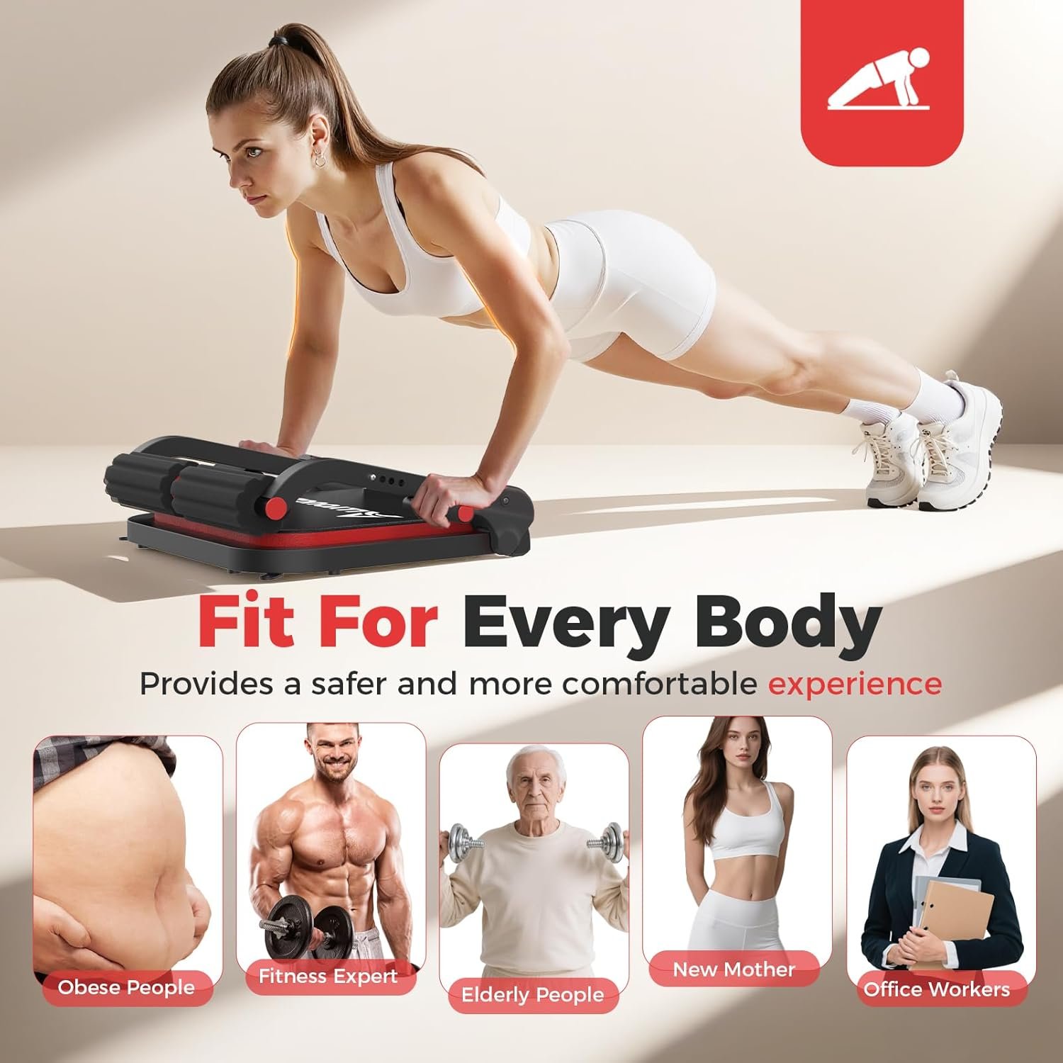Hot Deals Today 🇺🇸 - Ab Machine,Sit Up Exercise Equipment& Core Machine, Workout Equipment,Adjustable Ab Trainer with 3 Resistance Levels and Removable Auxiliary Handle - Image 6