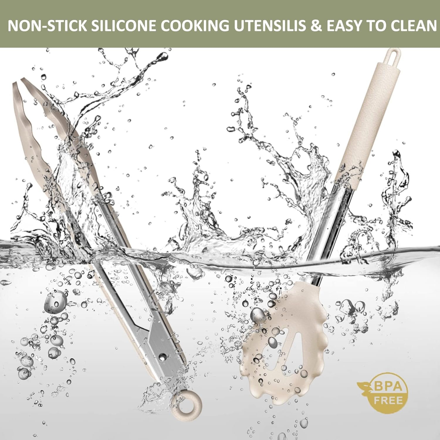 Hot Deals Today 🇺🇸 - Stainless Steel Kitchen Cooking Utensil Set, Umite Chef 15 pcs Utensils - Nonstick Cookware Set Spatula -Kitchen Gadgets Tools Gift - Image 7