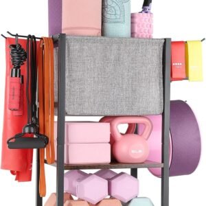 Hot Deals Today 🇺🇸 – Yoga Mat Storage Rack Home Gym Equipment Workout Equipment Organizer...