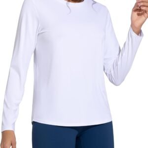 Hot Deals Today 🇺🇸 – THE GYM PEOPLE Women’s Ultra Soft Long Sleeve Workout Shirts Basic...