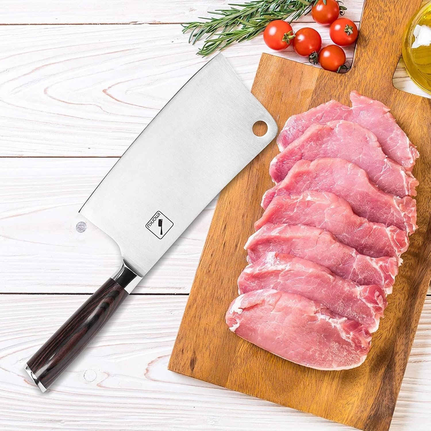 Hot Deals Today 🇺🇸 - imarku Cleaver Knife 7 Inch Meat Cleaver - Japan High Carbon Stainless Steel Butcher Knife with Ergonomic Handle, Ultra Sharp Chopping Knife, Kitchen Gadgets for Home/Restaurant, Gifts for Men Women - Image 7