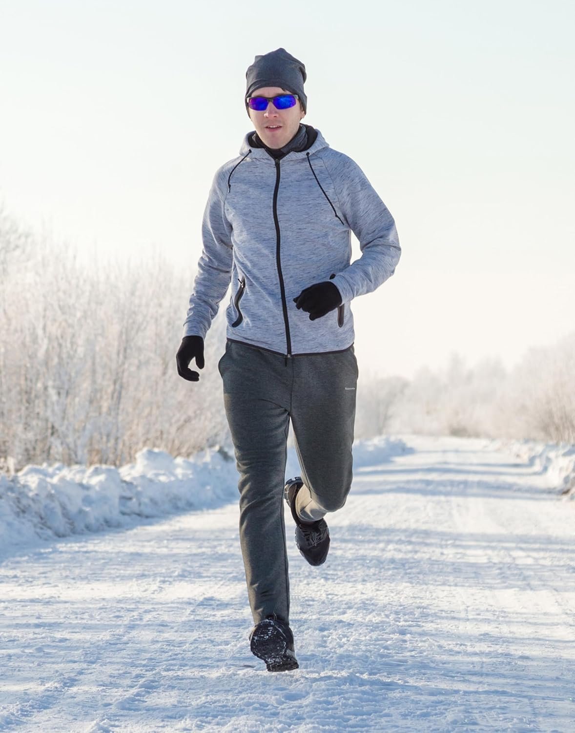 Hot Deals Today 🇺🇸 - Men's Fleece Lined Sweatpants Winter Athletic Workout Thermal Warm Pants with Zipper Pockets - Image 8