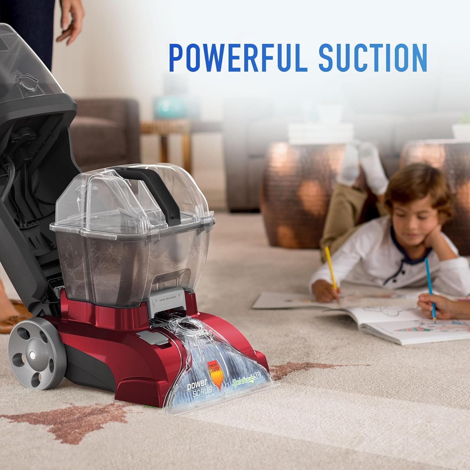 Hot Deals Today 🇺🇸 - Hoover PowerScrub Deluxe Carpet Cleaner Machine for Carpet and Upholstery, Deep Cleaning Carpet Shampooer Machine with Multi-Purpose Tools, Pair Carpet Cleaner Solution - Image 3